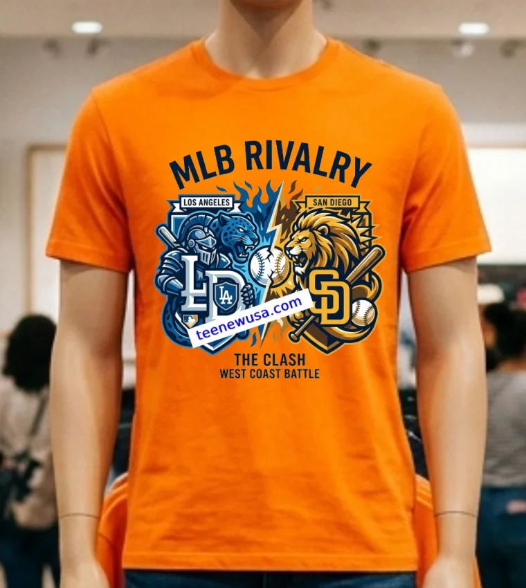 Los Angeles Dodgers Vs San Diego Padres Mlb All Star Sport T Shirt - orange-shirt Los Angeles Dodgers Vs San Diego Padres Mlb All Star Sport T Shirt Orange Shirt