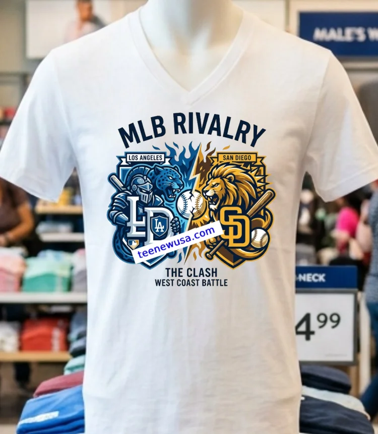 Los Angeles Dodgers Vs San Diego Padres Mlb All Star Sport T Shirt - white-t-shirt Los Angeles Dodgers Vs San Diego Padres Mlb All Star Sport T Shirt White T Shirt 1