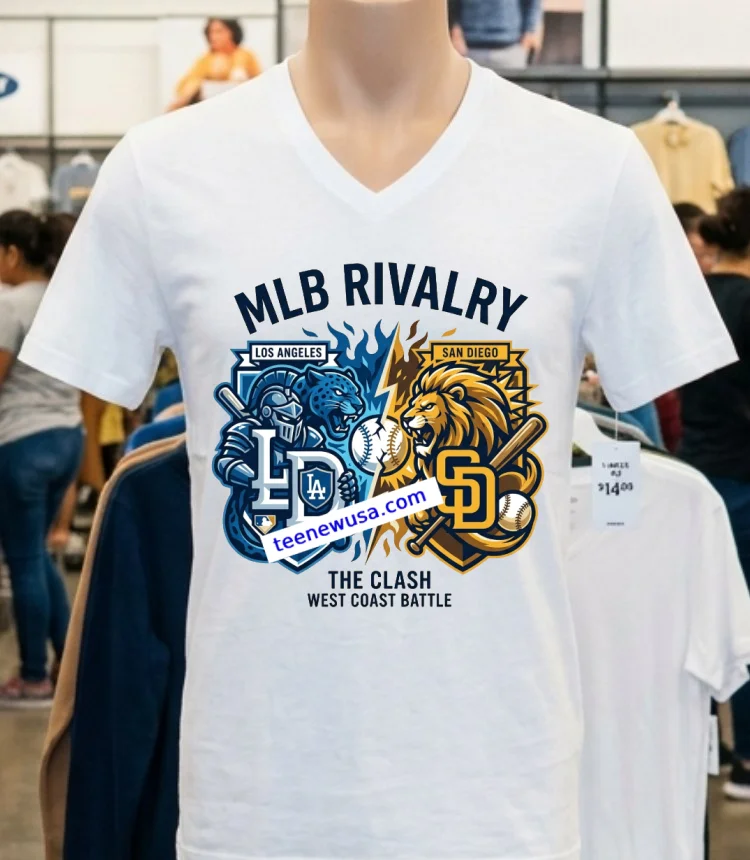 Los Angeles Dodgers Vs San Diego Padres Mlb All Star Sport T Shirt - white-t-shirt Los Angeles Dodgers Vs San Diego Padres Mlb All Star Sport T Shirt White T Shirt 2