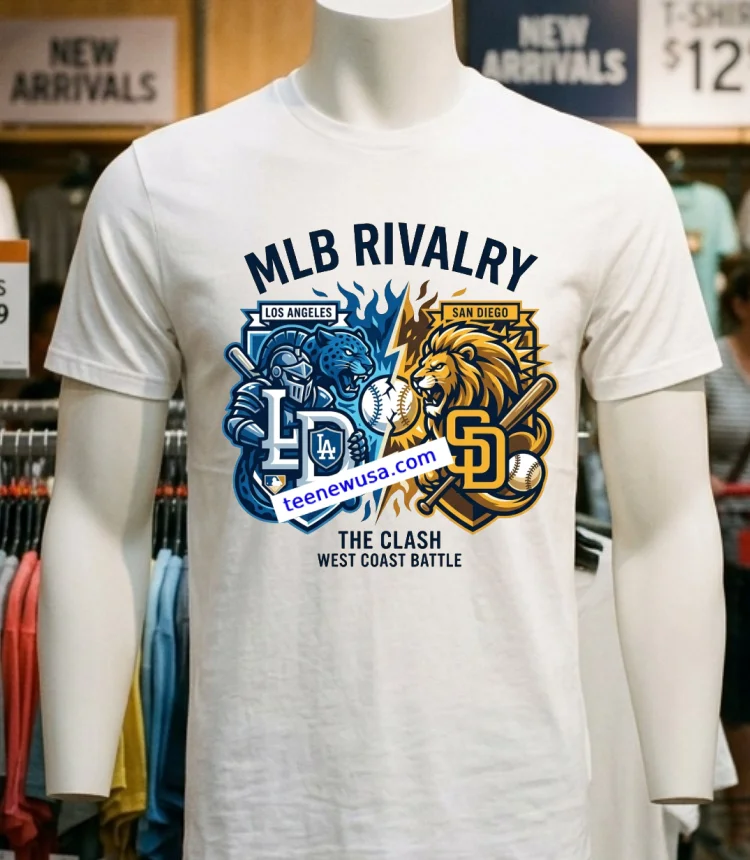 Los Angeles Dodgers Vs San Diego Padres Mlb All Star Sport T Shirt - white-t-shirt Los Angeles Dodgers Vs San Diego Padres Mlb All Star Sport T Shirt White T Shirt 4
