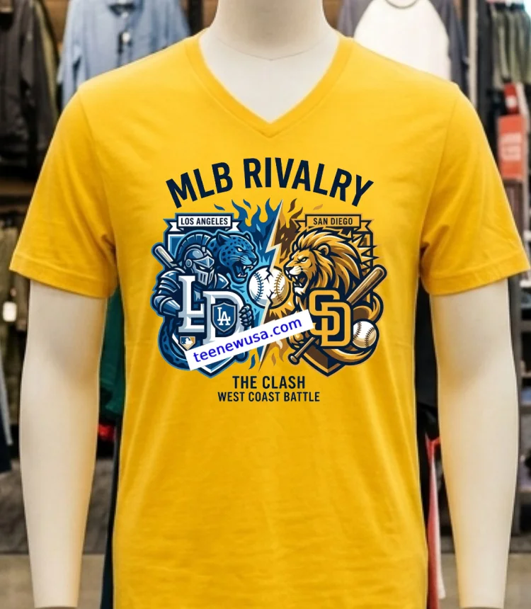 Los Angeles Dodgers Vs San Diego Padres Mlb All Star Sport T Shirt Yellow T Shirt 1