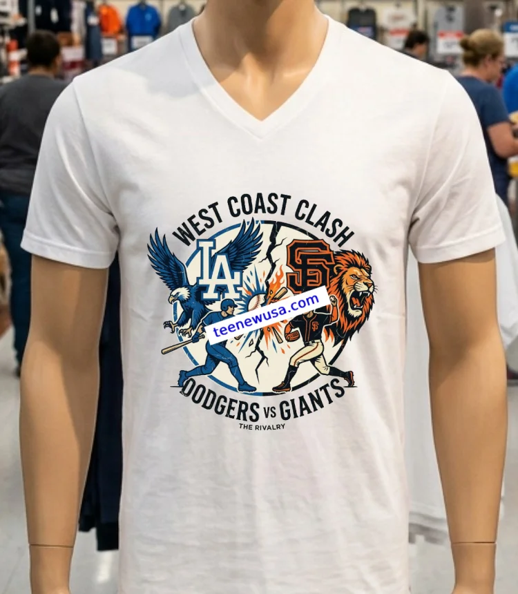 Los Angeles Dodgers Vs San Francisco Giants Mlb All Star Sport T Shirt - white-t-shirt Los Angeles Dodgers Vs San Francisco Giants Mlb All Star Sport T Shirt White T Shirt 3