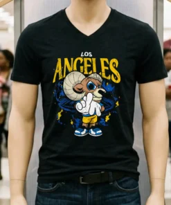 Los Angeles Rams Mascot Studium Cute Retro Shirt