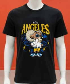 Los Angeles Rams Mascot Studium Cute Retro Shirt