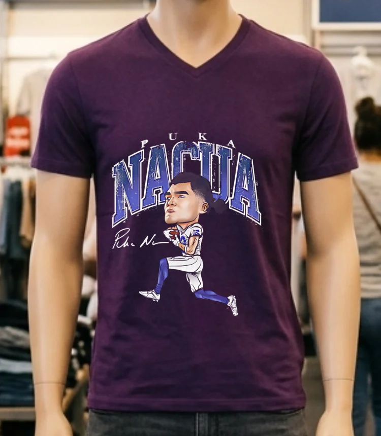 Los Angeles Rams Puka Nacua Cartoon Signature Shirt Purple Shirt