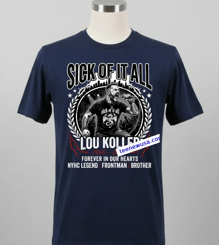 Lou Koller Forever In Our Hearts T Shirt - balck-shirt Lou Koller Forever In Our Hearts T Shirt Balck Shirt 1
