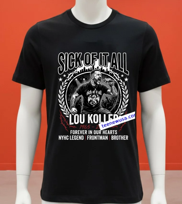 Lou Koller Forever In Our Hearts T Shirt - balck-shirt Lou Koller Forever In Our Hearts T Shirt Balck Shirt