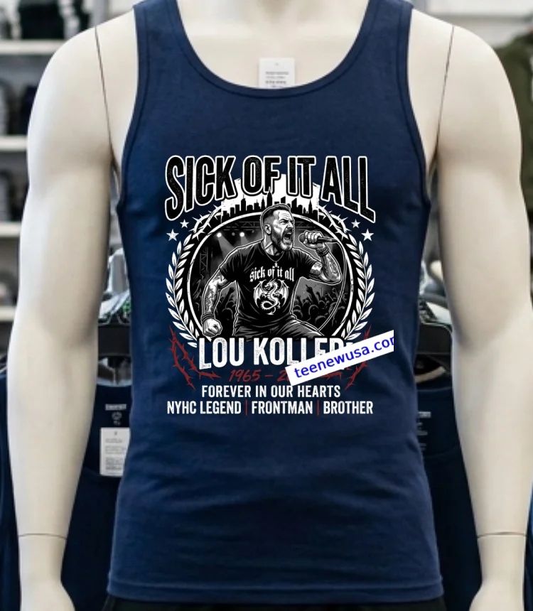 Lou Koller Forever In Our Hearts T Shirt - navy-shirt Lou Koller Forever In Our Hearts T Shirt Navy Shirt 1