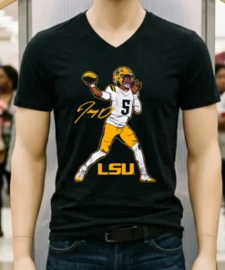 Lsu Football Jayden Daniels Superstar Pose Signature Style Shirt