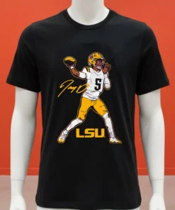 Lsu Football Jayden Daniels Superstar Pose Signature Style Shirt
