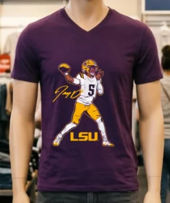 Lsu Football Jayden Daniels Superstar Pose Signature Style Shirt