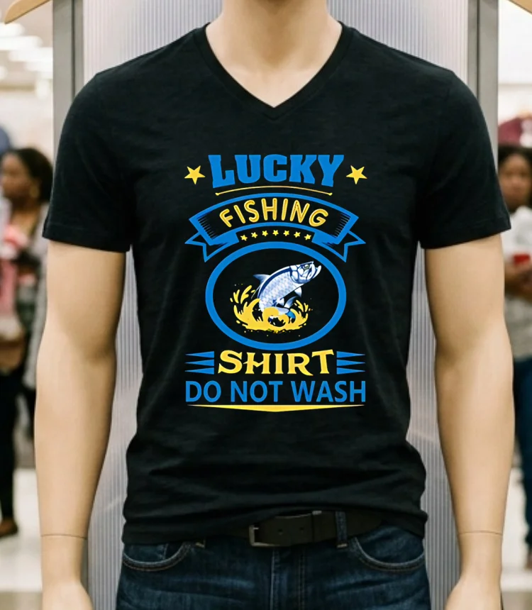 Lucky Fishing Shirt Do Not Wash Shirt Balck Shirt 2