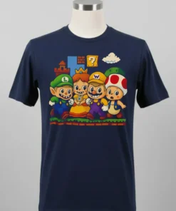 Luigi Labubu And Friends Video Game Yoshi Peach Mario Shirt