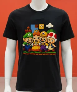 Luigi Labubu And Friends Video Game Yoshi Peach Mario Shirt