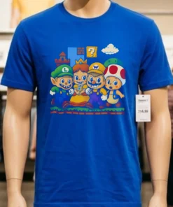 Luigi Labubu And Friends Video Game Yoshi Peach Mario Shirt
