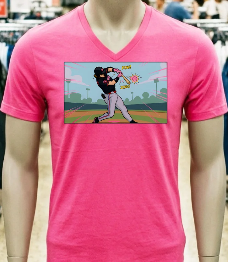 Luke Keaschall Minnesota Pow Zing Shirt - pink-t-shirt Luke Keaschall Minnesota Pow Zing Shirt Pink T Shirt