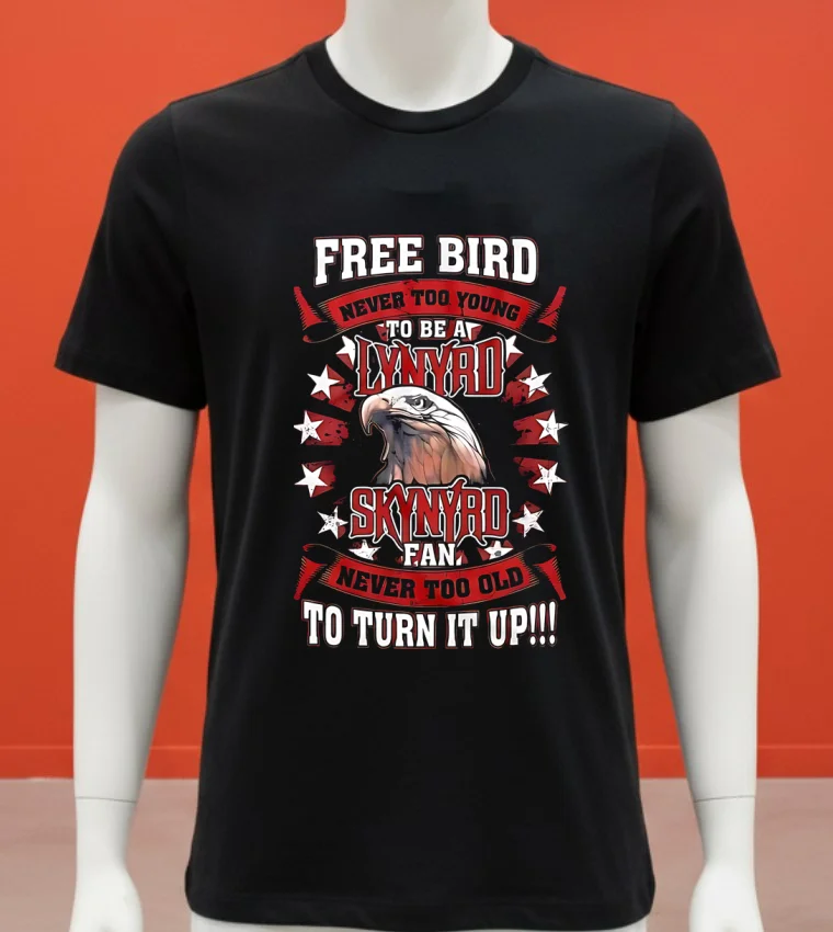 Lynyrd Skynyrd Free Bird To Turn It Up Shirt - balck-shirt Lynyrd Skynyrd Free Bird To Turn It Up Shirt Balck Shirt