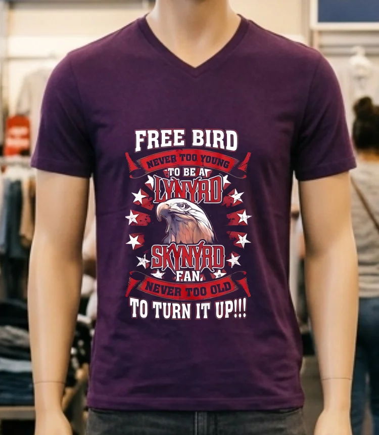 Lynyrd Skynyrd Free Bird To Turn It Up Shirt - purple-shirt Lynyrd Skynyrd Free Bird To Turn It Up Shirt Purple Shirt