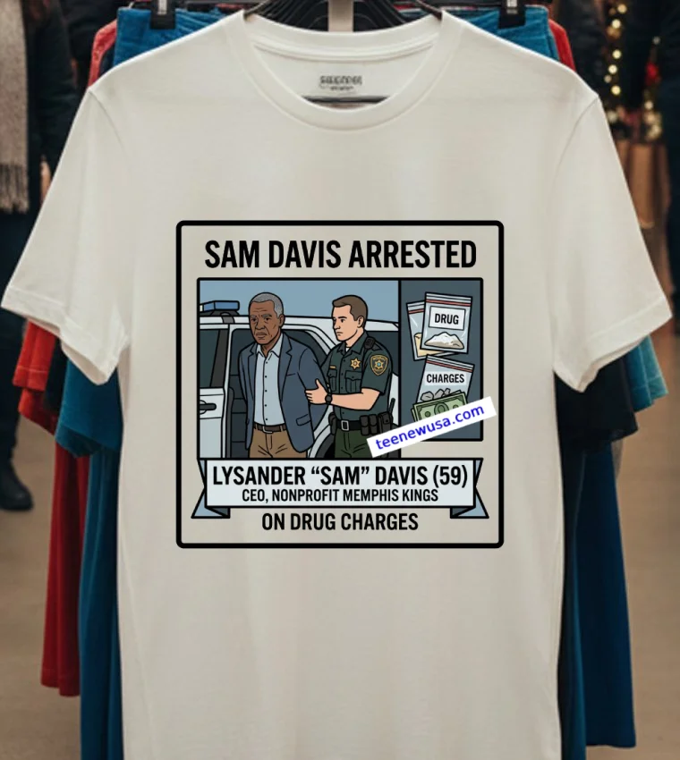 Lysander “Sam” Davis, 59 Has Been Arrested T Shirt - white-t-shirt Lysander Sam Davis 59 Has Been Arrested T Shirt White T Shirt