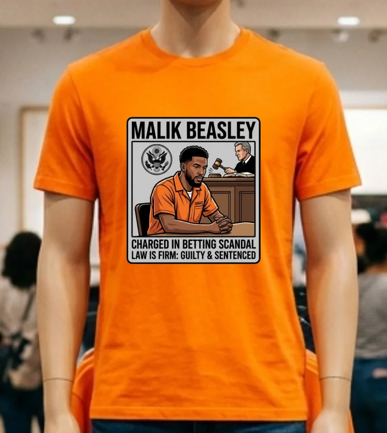 Malik Beasley Charged In Gambling Scandal T Shirt - orange-shirt Malik Beasley Charged In Gambling Scandal T Shirt Orange Shirt