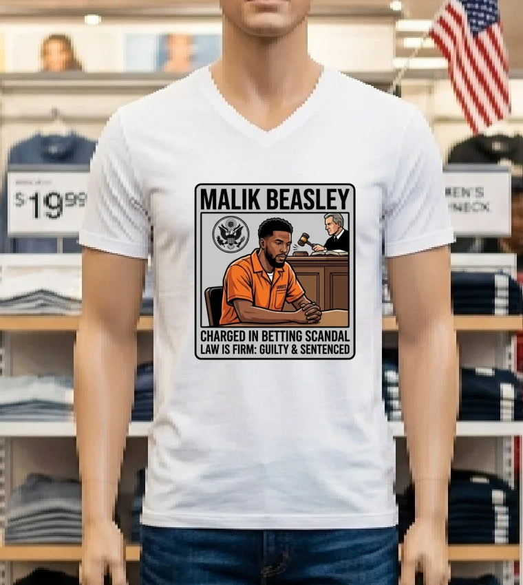 Malik Beasley Charged In Gambling Scandal T Shirt - white-t-shirt Malik Beasley Charged In Gambling Scandal T Shirt White T Shirt 1