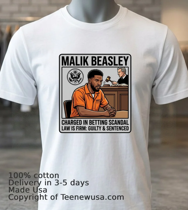 Malik Beasley Charged In Gambling Scandal T Shirt White T Shirt 3