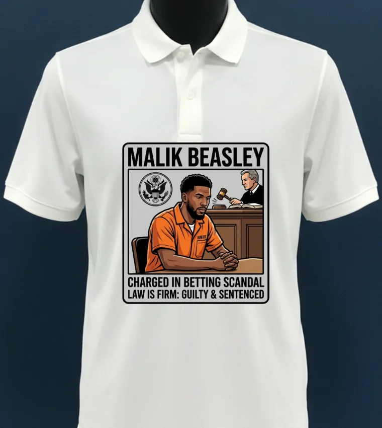 Malik Beasley Charged In Gambling Scandal T Shirt - white-t-shirt Malik Beasley Charged In Gambling Scandal T Shirt White T Shirt 4