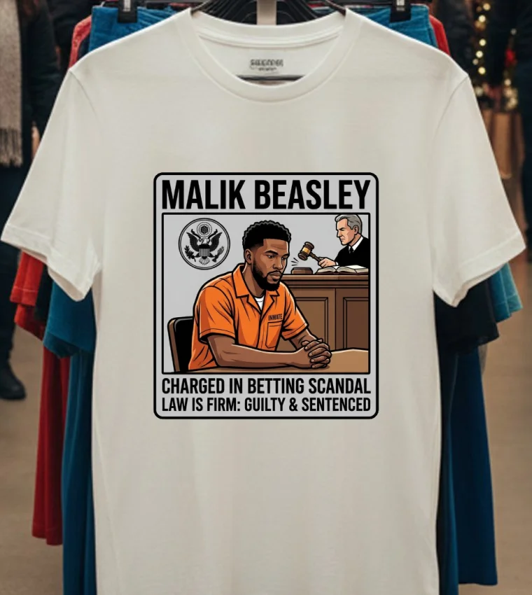 Malik Beasley Charged In Gambling Scandal T Shirt White T Shirt