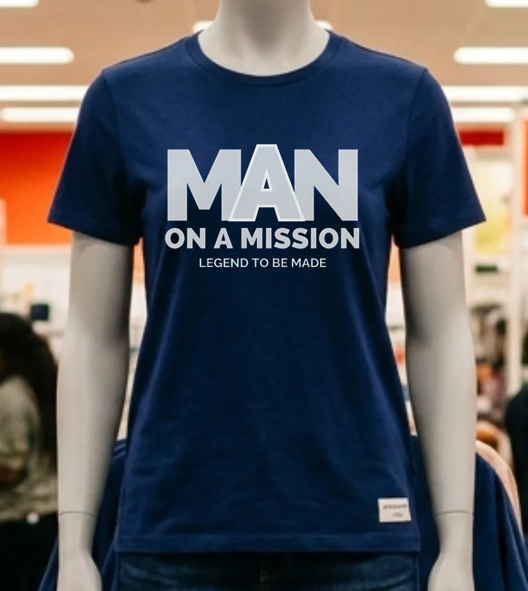 Man On A Mission Legend To Be Made Shirt - navy-shirt Man On A Mission Legend To Be Made Shirt Navy Shirt 2