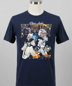 Marc Andre Fleury Black Pittsburgh Penguins Graphic Retro Shirt