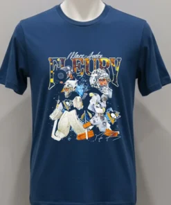 Marc Andre Fleury Black Pittsburgh Penguins Graphic Retro Shirt