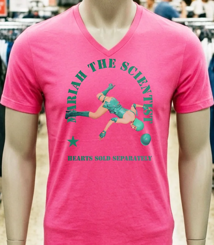 Mariah The Scientist Hearts Sold Separately Shot Down Shirt - pink-t-shirt Mariah The Scientist Hearts Sold Separately Shot Down Shirt Pink T Shirt