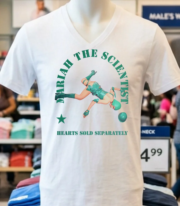 Mariah The Scientist Hearts Sold Separately Shot Down Shirt - white-t-shirt Mariah The Scientist Hearts Sold Separately Shot Down Shirt White T Shirt 1