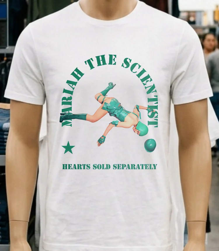 Mariah The Scientist Hearts Sold Separately Shot Down Shirt - white-t-shirt Mariah The Scientist Hearts Sold Separately Shot Down Shirt White T Shirt 2