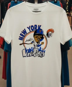 Mark Vientos Swaggy V New York Mets Caricature Cartoon Shirt