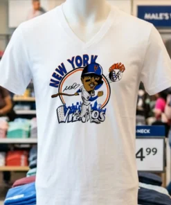 Mark Vientos Swaggy V New York Mets Caricature Cartoon Shirt