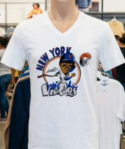 Mark Vientos Swaggy V New York Mets Caricature Cartoon Shirt