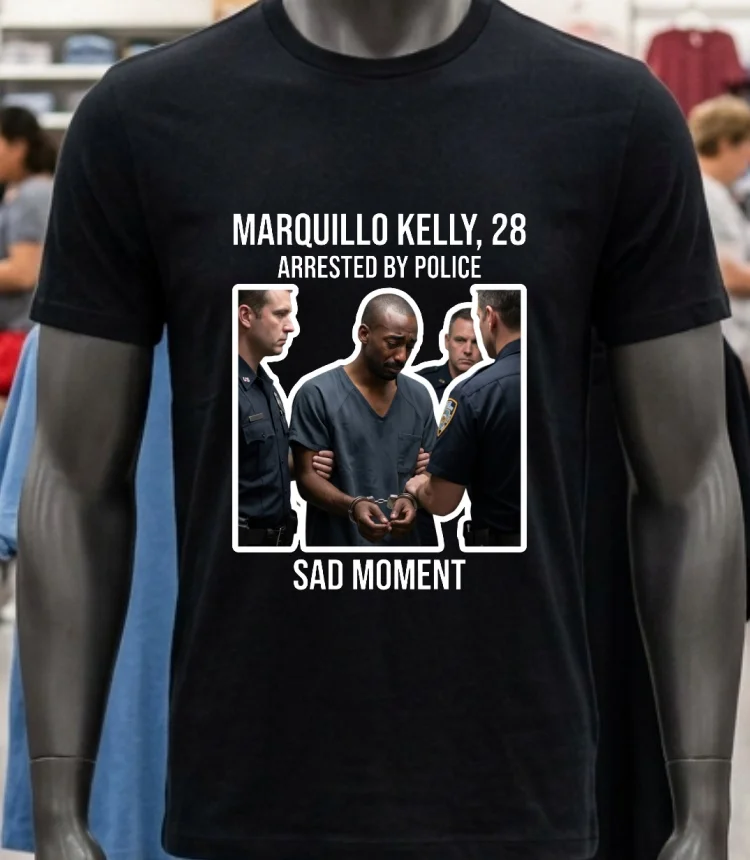 Marquillo Kelly 28 Was Arrested By Police T Shirt Balck Shirt
