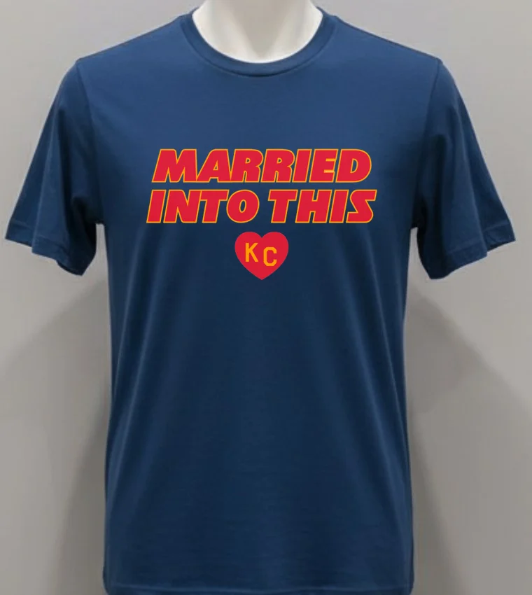 Married Into This Kansas City Chiefs Shirt - navy-shirt Married Into This Kansas City Chiefs Shirt Navy Shirt 1
