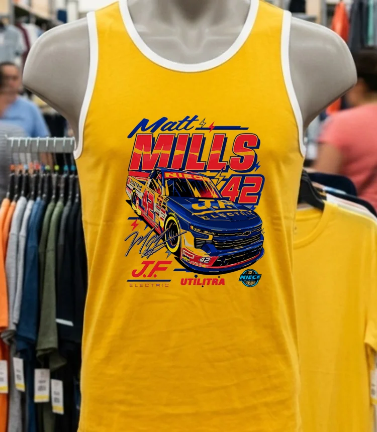 Matt Mills 2025 J.f. Electric Utilitra Graphic Shirt - yellow-t-shirt Matt Mills 2025 Jf Electric Utilitra Graphic Shirt Yellow T Shirt