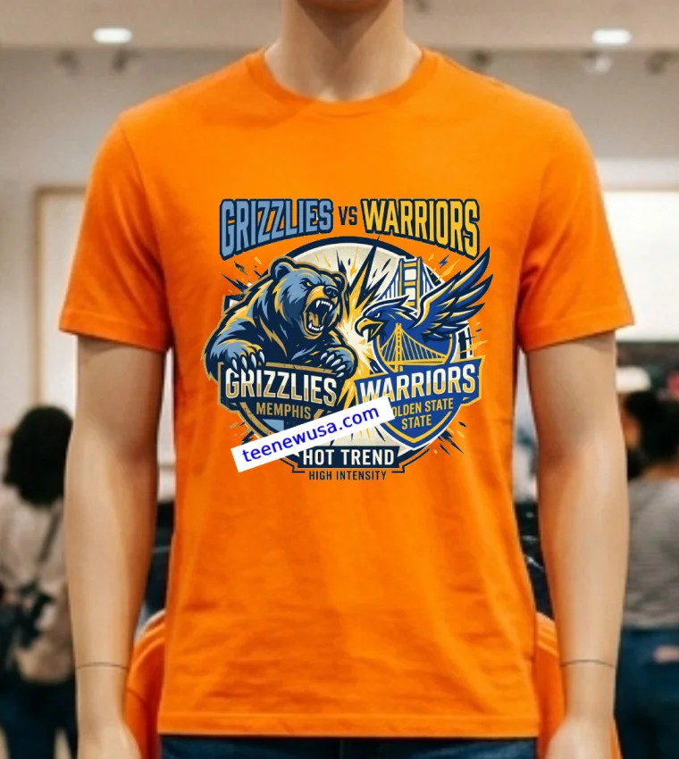 Memphis Grizzlies Vs Golden State Warriors Nba Summer League Sport T Shirt Orange Shirt