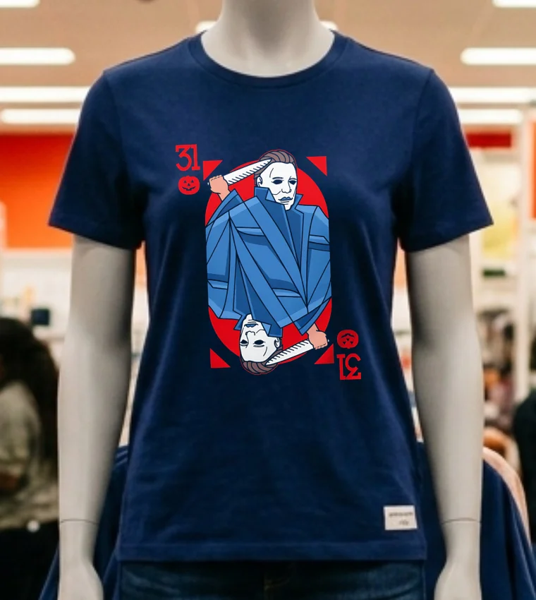 Michael 31 Horror Halloween Shirt Navy Shirt 2