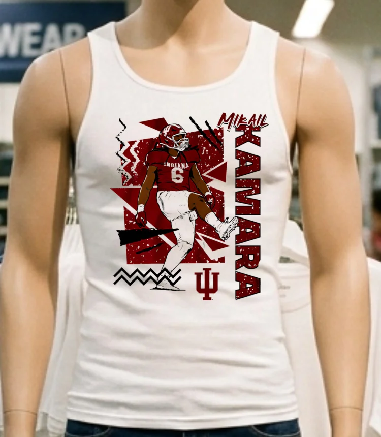 Mikail Kamara Indiana Hoosiers Vintage 90S Style Shirt - white-t-shirt Mikail Kamara Indiana Hoosiers Vintage 90s Style Shirt White T Shirt 1
