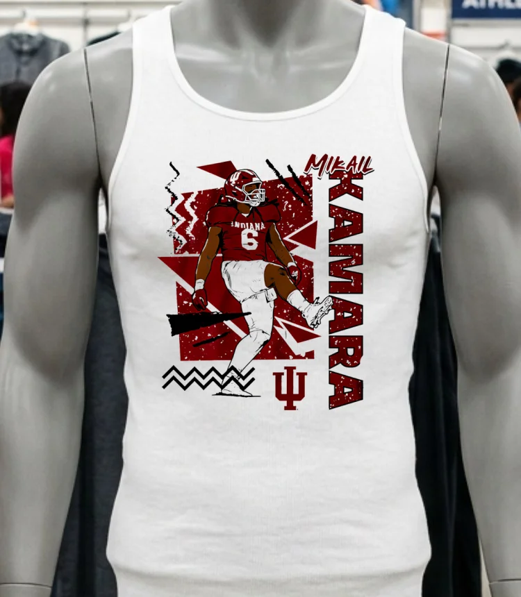 Mikail Kamara Indiana Hoosiers Vintage 90S Style Shirt - white-t-shirt Mikail Kamara Indiana Hoosiers Vintage 90s Style Shirt White T Shirt 2