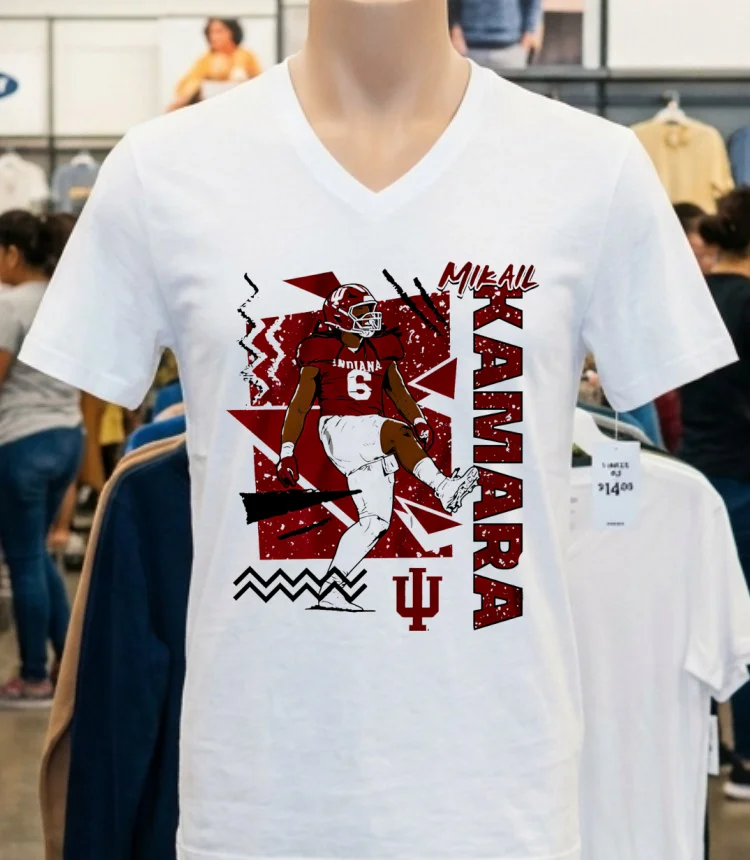 Mikail Kamara Indiana Hoosiers Vintage 90S Style Shirt - white-t-shirt Mikail Kamara Indiana Hoosiers Vintage 90s Style Shirt White T Shirt 4