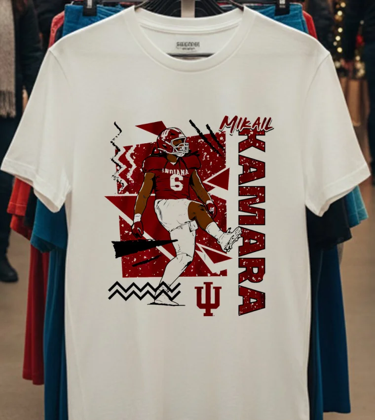 Mikail Kamara Indiana Hoosiers Vintage 90S Style Shirt - white-t-shirt Mikail Kamara Indiana Hoosiers Vintage 90s Style Shirt White T Shirt