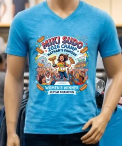 Miki Sudo Repeats As Women's Hot Dog Eating Champ In Nathan's Famous Contest 2026 T Shirt