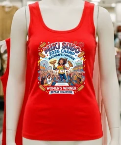 Miki Sudo Repeats As Women's Hot Dog Eating Champ In Nathan's Famous Contest 2026 T Shirt