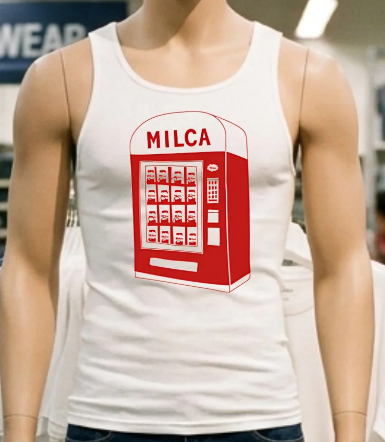 Milca Vintage Vending Machine Shirt - white-t-shirt Milca Vintage Vending Machine Shirt White T Shirt 1