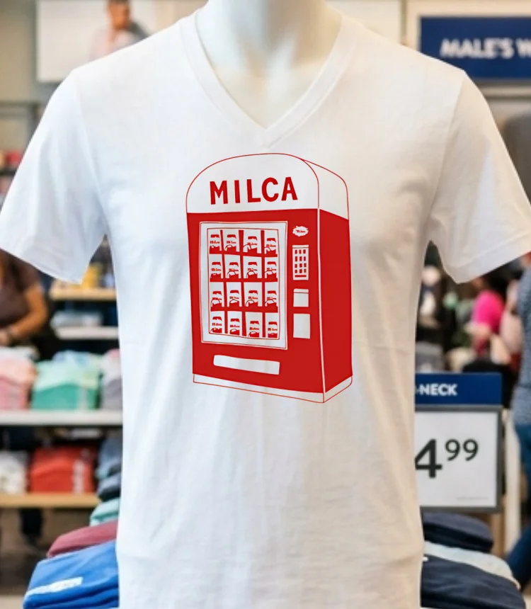 Milca Vintage Vending Machine Shirt - white-t-shirt Milca Vintage Vending Machine Shirt White T Shirt 3
